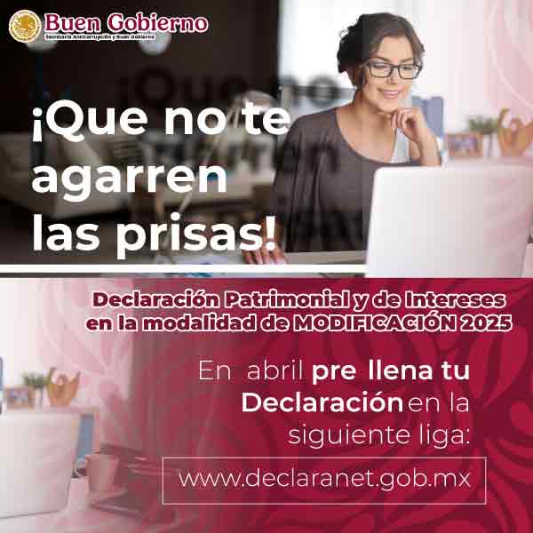 Declaración Patrimonial y de Intereses en la modalidad de MODIFICACIÓN 2025