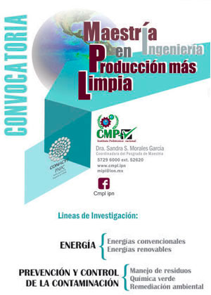 Maestría  en Ingeniería en Producción más Limpia